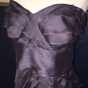 Gray Evening Dress Plus Size Bridesmaid